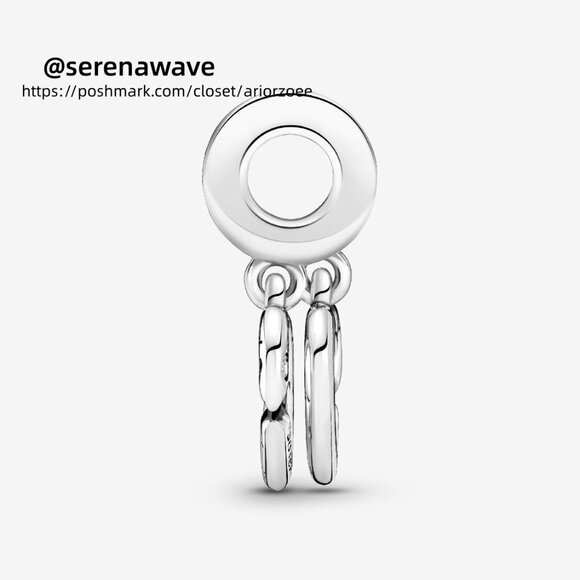 Pandora Linked Sister Hearts Split Dangle Charm - Picture 4 of 6